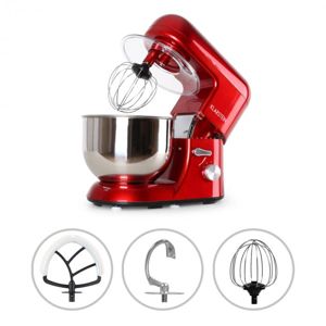 Klarstein Bella, červený, kuchynský robot, 1200 W, 1,6 PS, 5 litrov