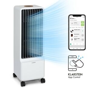 Klarstein Maxflow Smart,  3 v 1 ochladzovač vzduchu, ventilátor, zvlhčovač vzduchu, 5 l, WiFi, diaľkový ovládač, 2 × chladiaca súprava