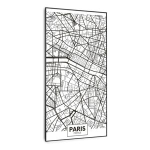 NA Wonderwall Air Art Smart, infračervený ohrievač, mapa mesta Paríž, 60 x 120 cm, 700 W