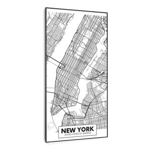 NA Wonderwall Air Art Smart, infračervený ohrievač, mapa mesta New York, 60 x 120 cm, 700 W